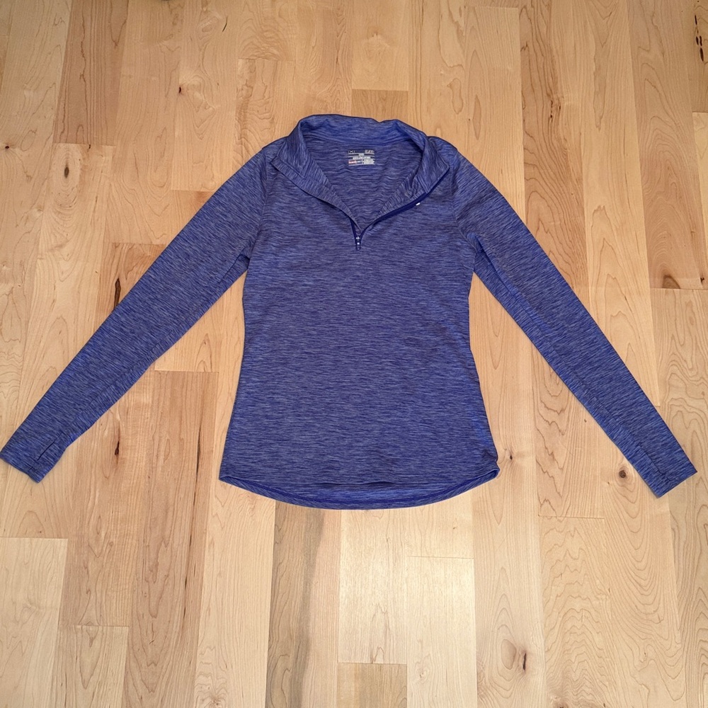 Under Armour Heathered Purple Long Sleeve Top